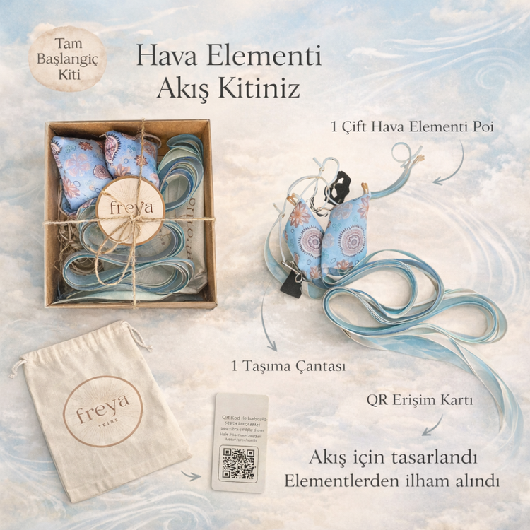 Freya Tribe - Hava Elementi Poi | Flow Toys | Meditasyon Oyuncağı