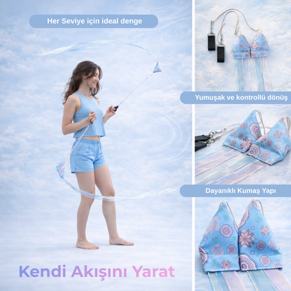 Freya Tribe - Black Fire Poi | Flow Toys | Meditasyon Oyuncağı