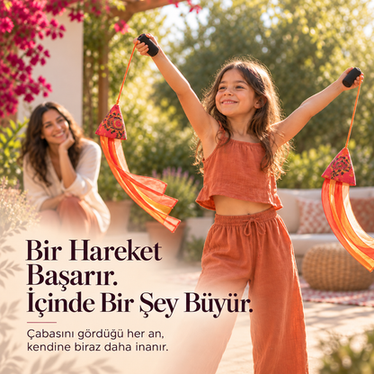 FlowKids Hava Çocuk Poi — Bir Hareket Başarır, İçinde Bir Şey Büyür