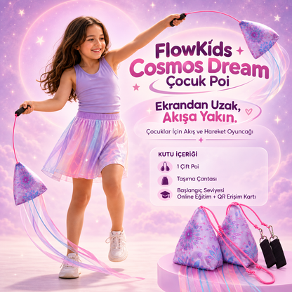 FlowKids Cosmos Çocuk Poi — Ekrandan Uzak, Akışa Yakın